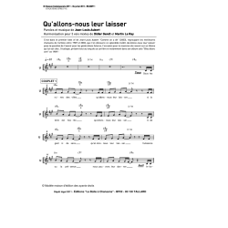/partitions/Qu allons-nous leur laisser (3vm)-(2011)